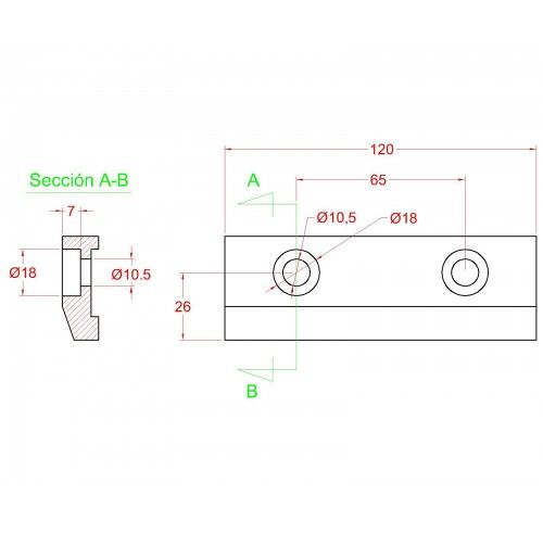 CLAMP AJIAL-COLLY 120 x 40 m/m