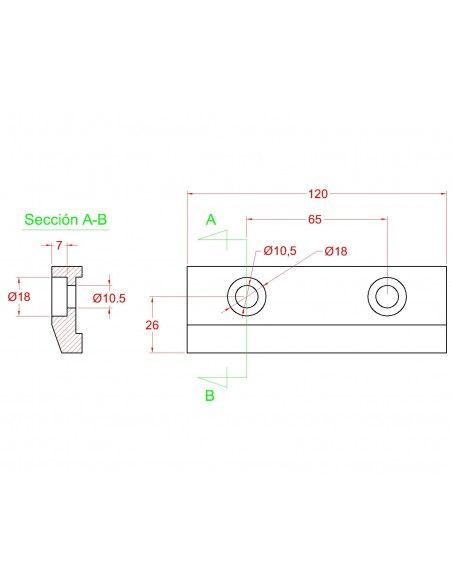 CLAMP AJIAL-COLLY 120 x 40 m/m