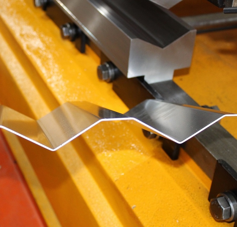 Sheet metal with several folds from the special tool 30.10 of the folding machine
